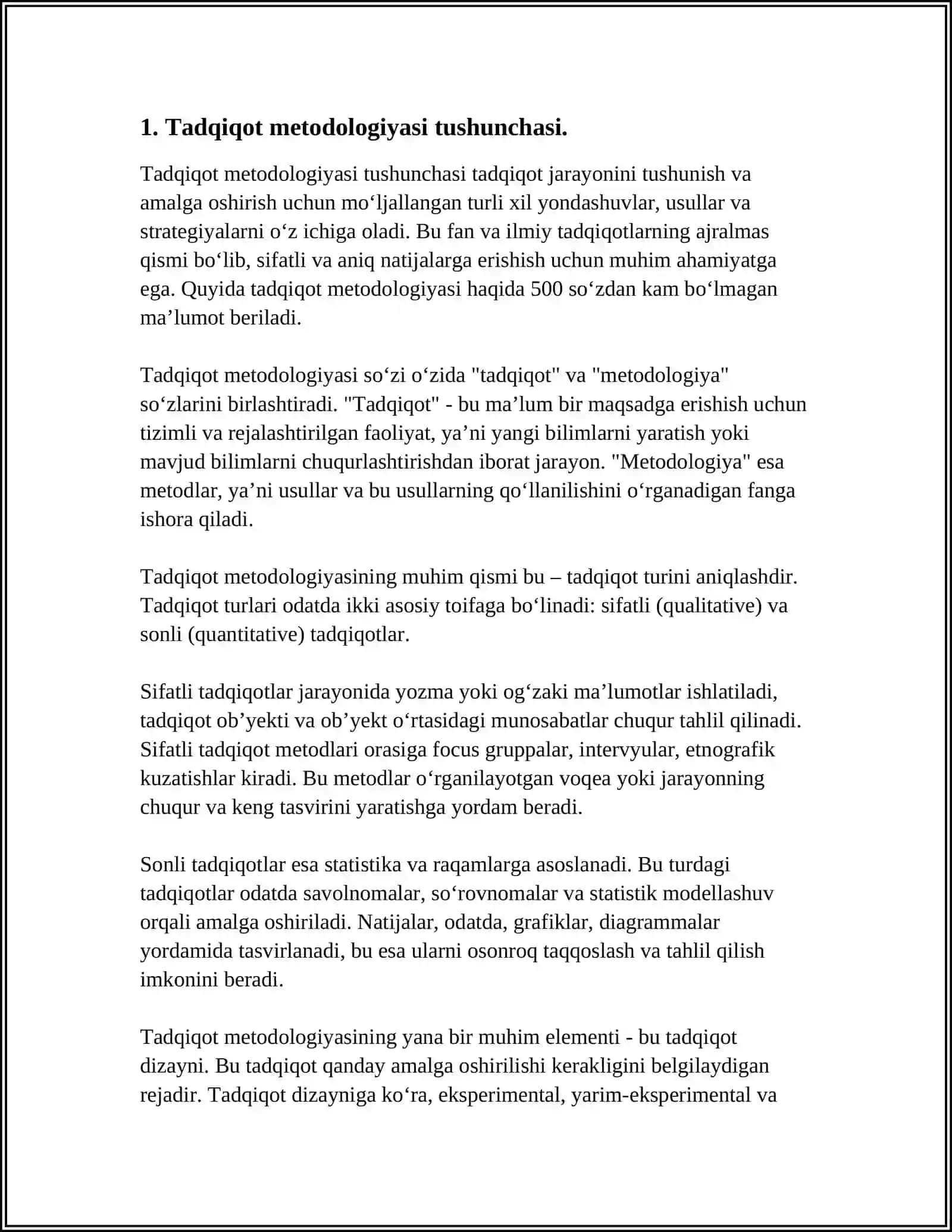 TADQIQOTLAR METODOLOGIYASI HAQIDA TUSHUNCHA 3