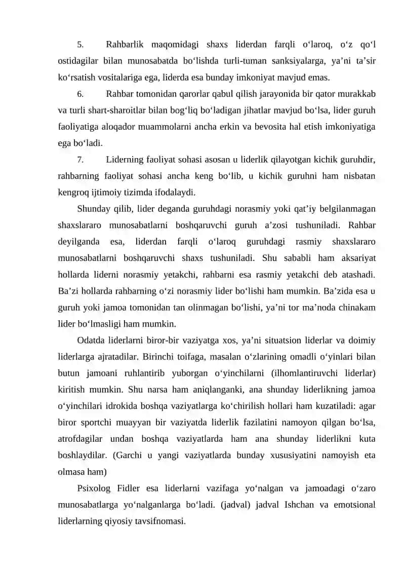 Sport jamoasidagi liderlik 3