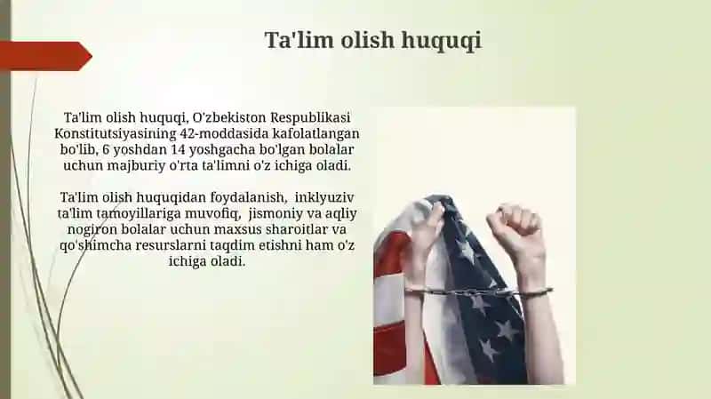Ta'lim olish huquqi 3