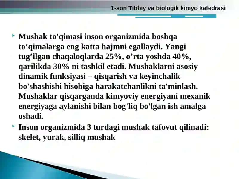 Mushak biokimyosi 3