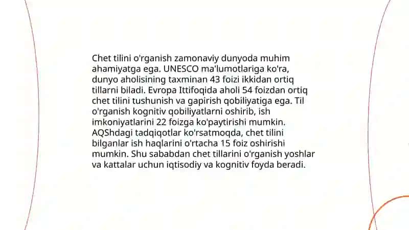 Chet tili darsi va uni tashkillashtirish 3