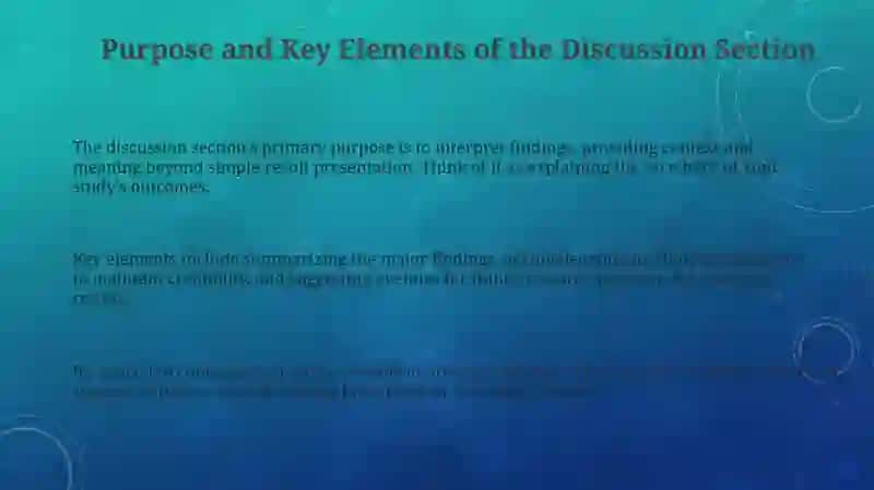 Purpose and Key Elements of the Discussion Section 3