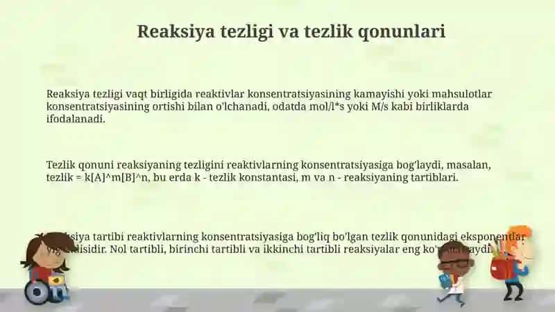 Kimyoviy reaksiyalarning kinetik jihatdan turlari 3