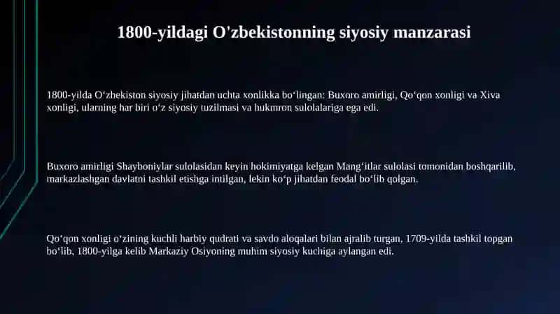 Oʻzbekistonning 1800 yilgi tarixi 3