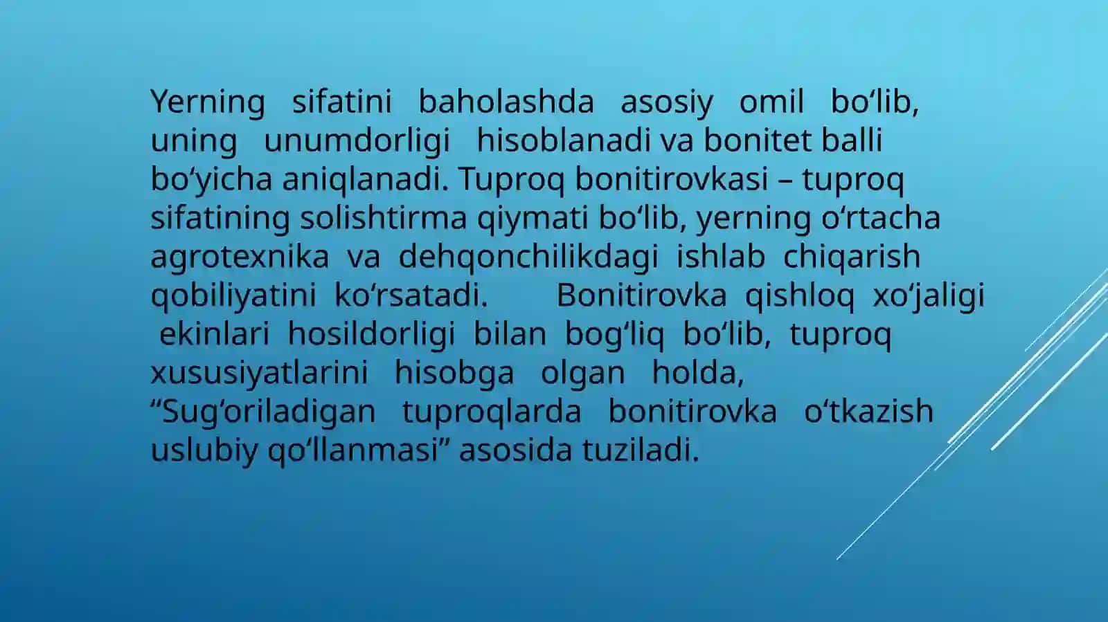 Yer kadastri va bonitirovkasi fanidan Taqdimoti 3