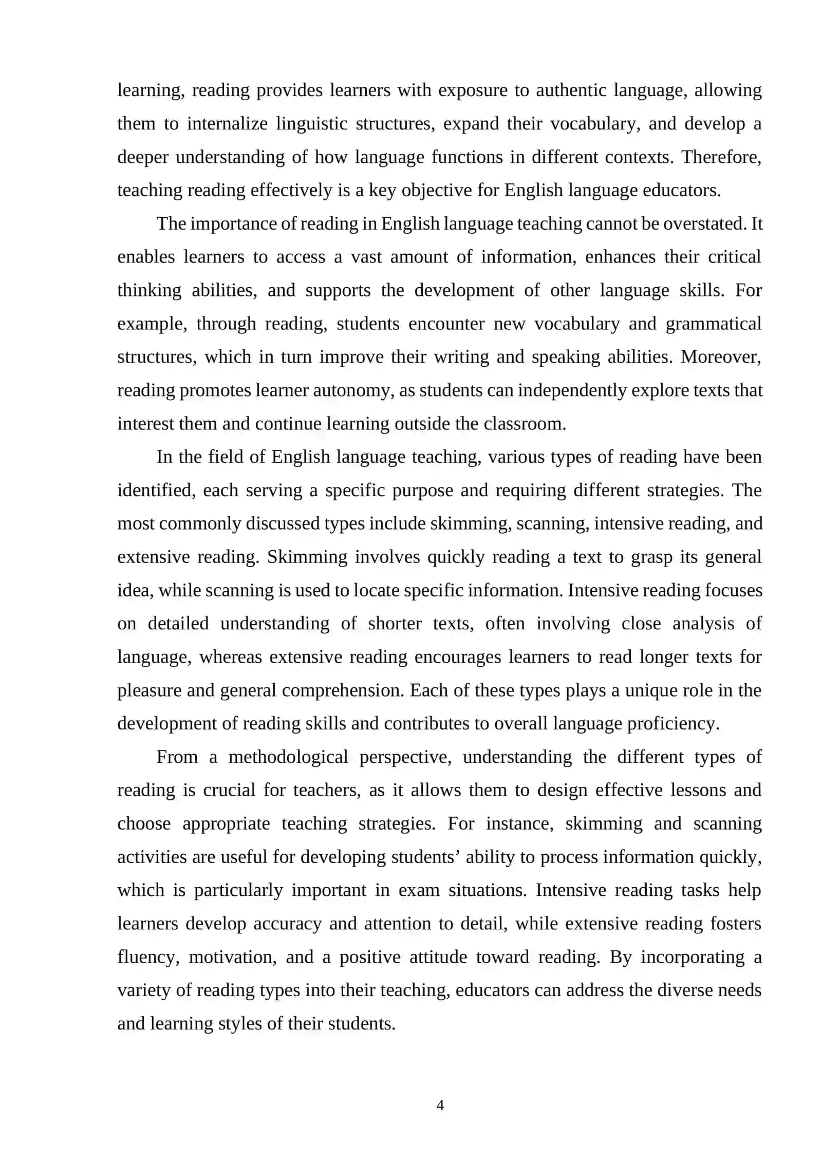 Types of Reading in Teaching English and Their Methodological Significance 3