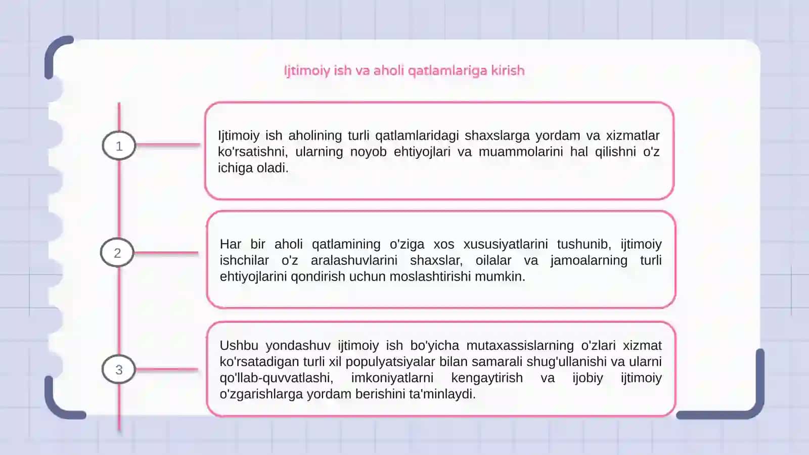 Aholining turli qatlamlariga qaratilgan ijtimoiy ishning oʻziga xos xususiyatlari 3