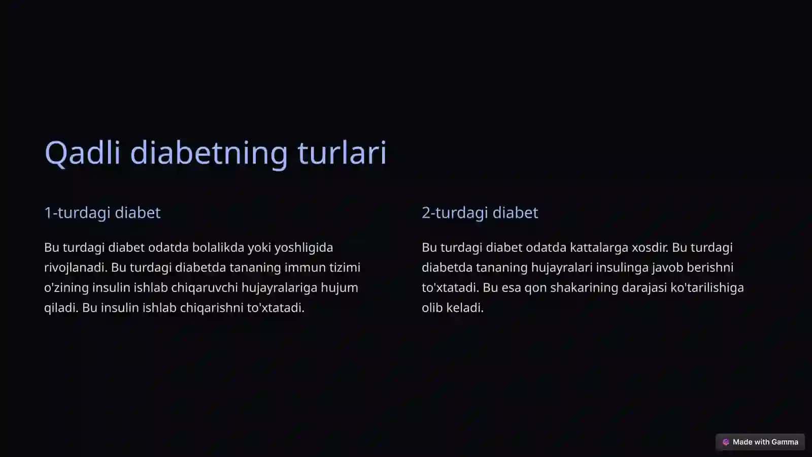 Qadli diabet: Sabablari, Turlari va Davolash Choralari 3