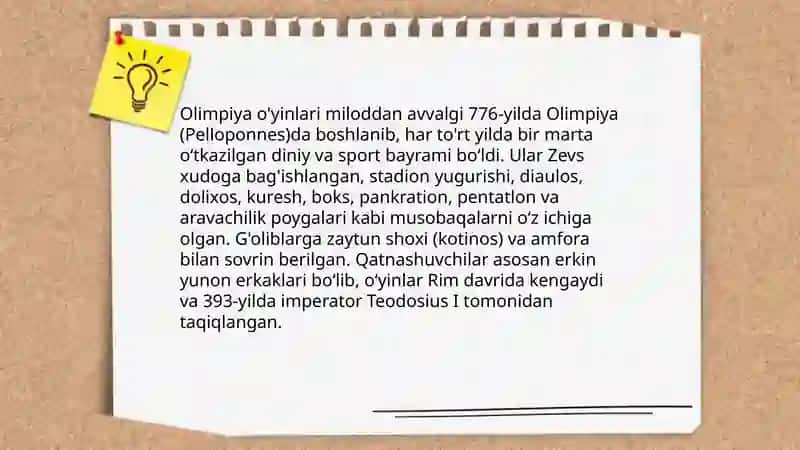 Olimpiya o'yinlarining tarixi 3