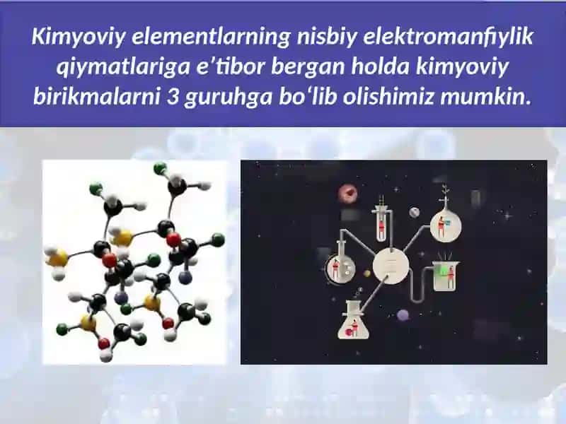 Kimyoviy bog‘lanish turlari. Qutbli va qutbsiz Ko'valent bog‘lanish 3