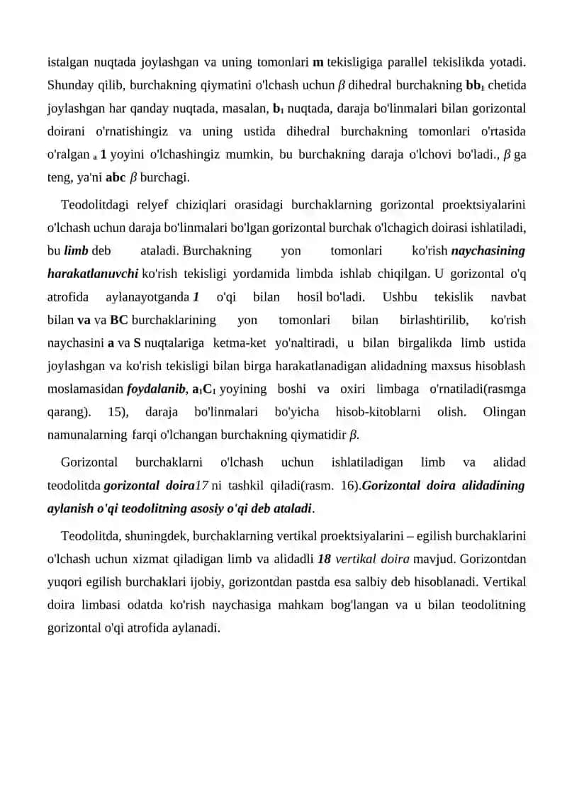 Тeodalit turlari va qismlarini o’rganish 3