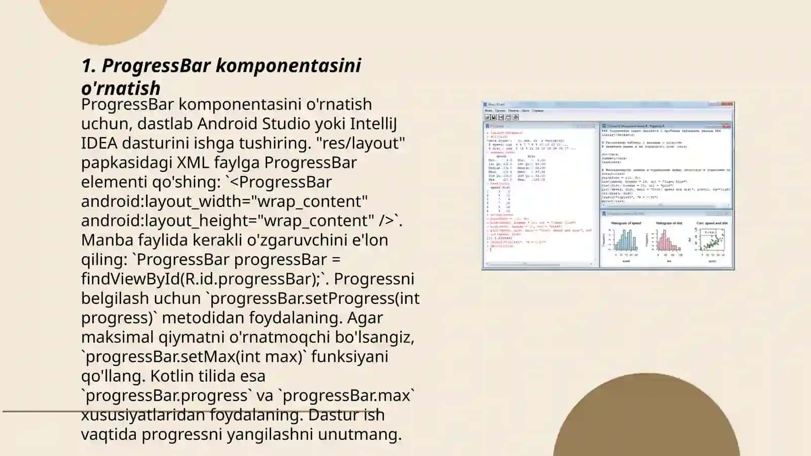 ProgressBar komponentasi va ishlash prinsipi 3