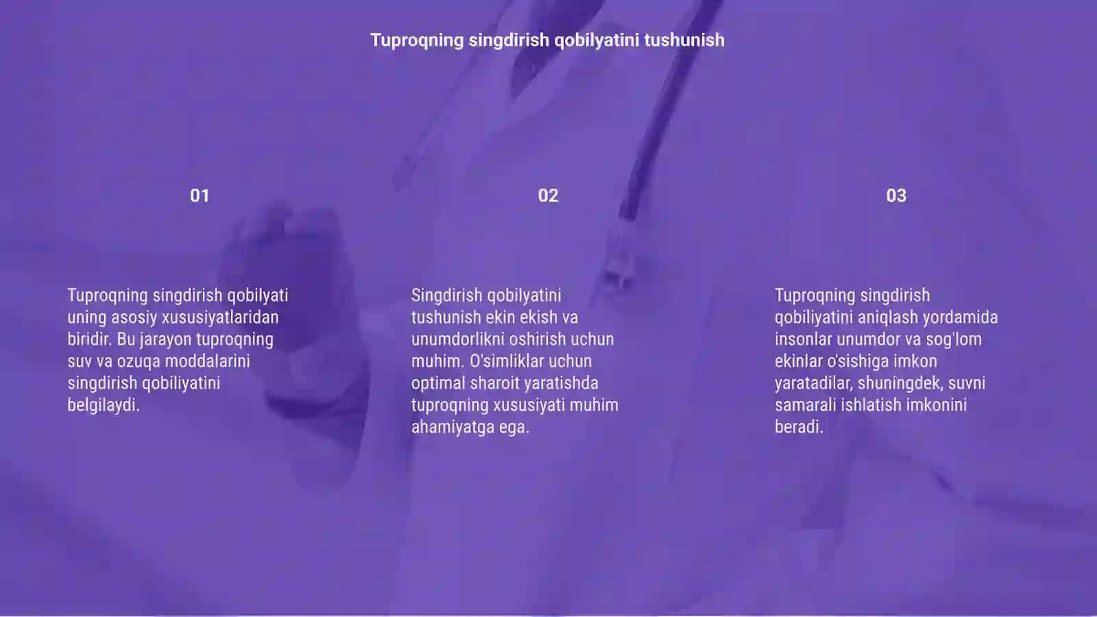 Tuproqning singdirish qobilyati 3