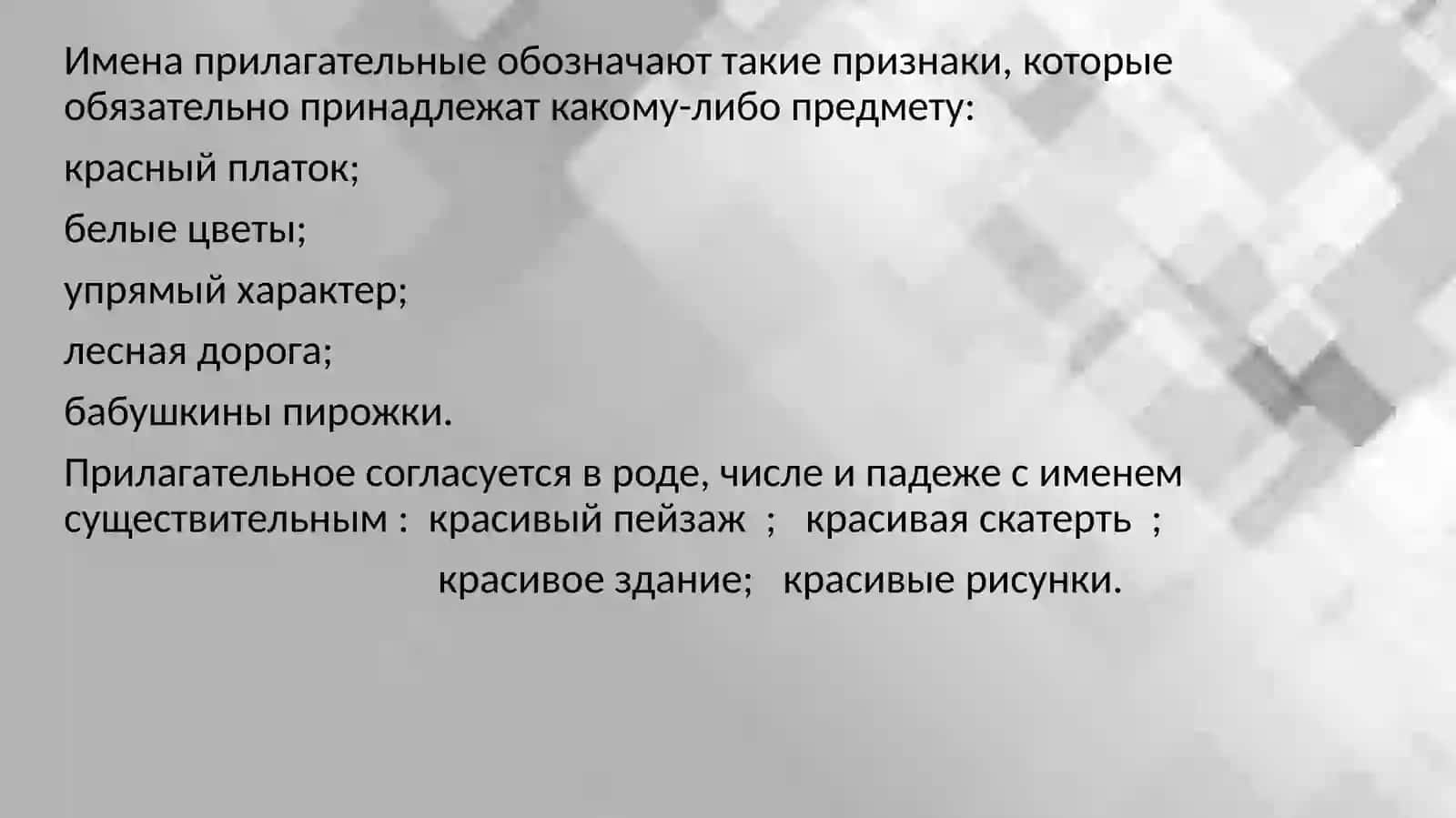 Имя прилагательное (повторение) 3