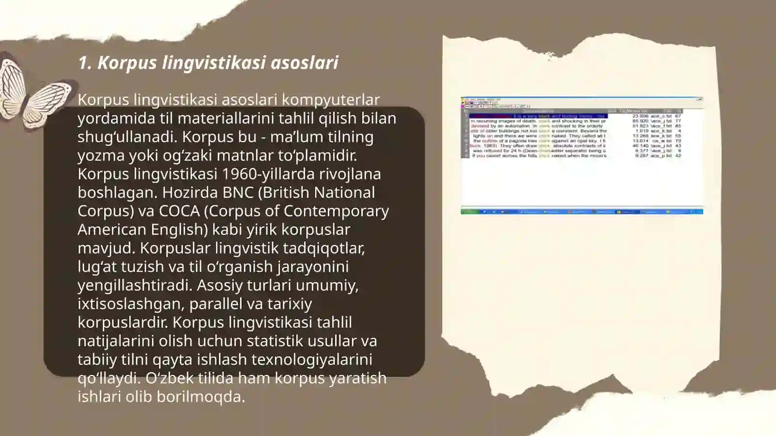 Korpus lingvistikasi asoslari 3