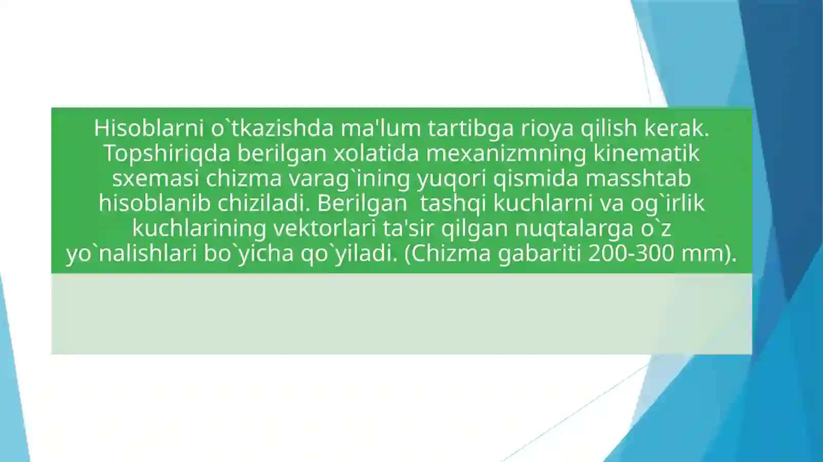 Mеxanizmlarning turlivaziyatdagiplanlarini qurish 3