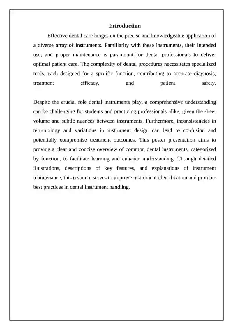 Poster presentation on Dental Instruments 3