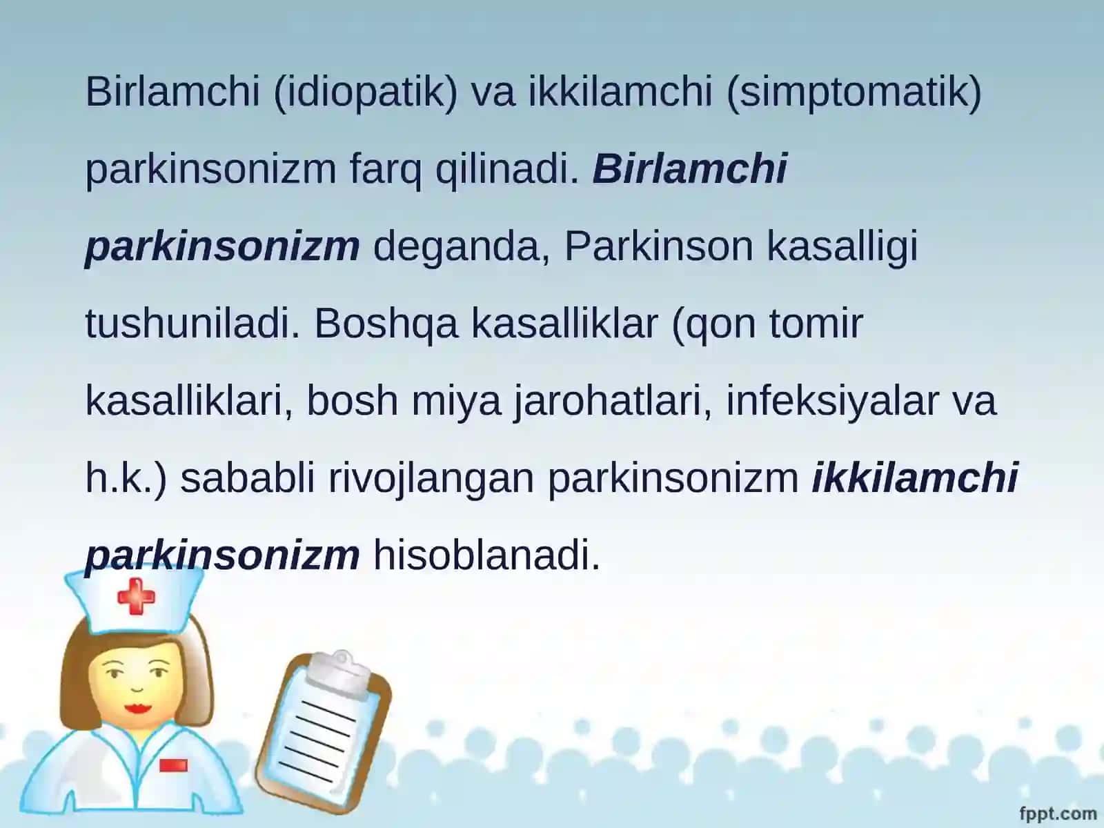 Parkinson kasalligini davolashda ishlatiladigan dorivor siatallari 3