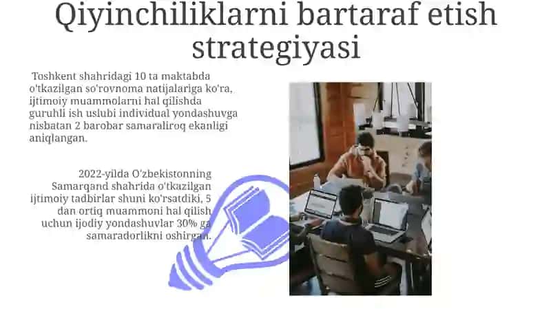 Ijtimoiy muammolarni hal qilishga oid topshiriqlar bilan ishlash 3