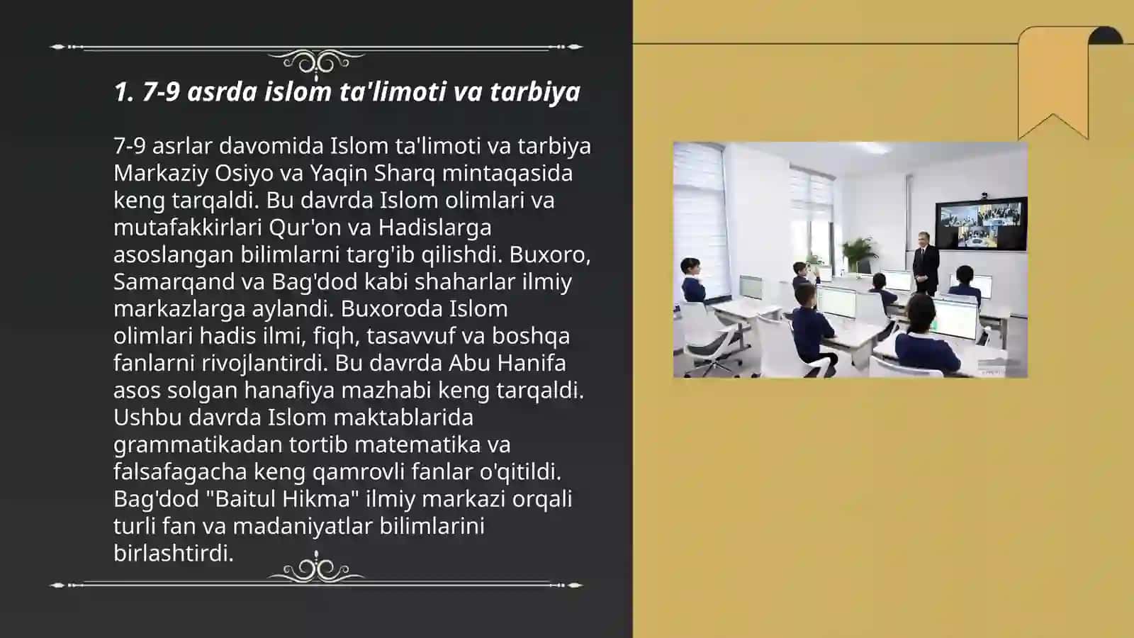 7 asrdan 9 asrgacha boʻlgan davrda maktab tarbiya va pedagogik fikr taraqqiyoti 3
