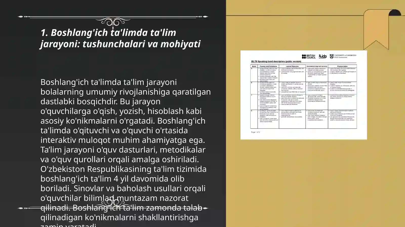 Boshlang'ich ta'limda òquv jarayoni va uning samaradorligini baholashning nazariy asoslari 3