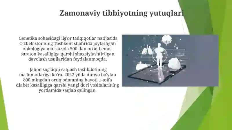 Zamonaviy tibbiyotning yutuqlari 3
