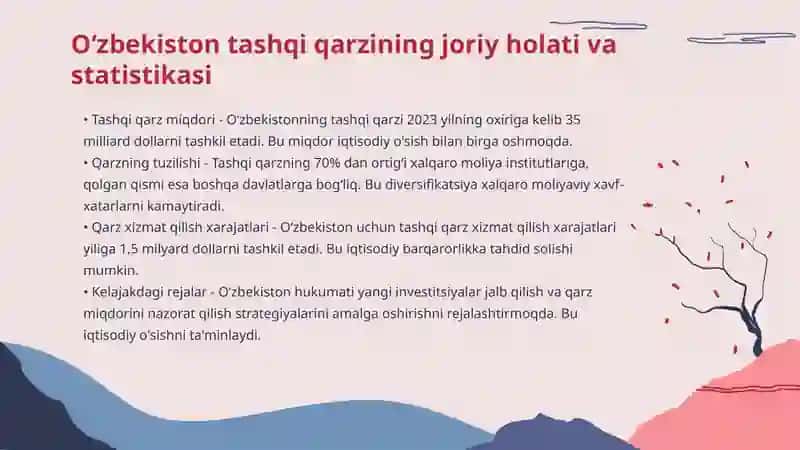 Oʻzbekistoniqtisodiyotiningqarzmuammolari:tashqiqarzvaungaxizmatko'rsatish 3
