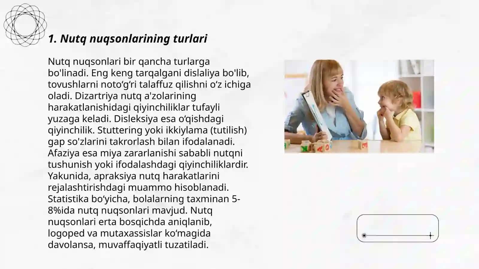 Nutq nuqsonlarining turli shakllarida muloqotning oʻziga xosligi 3
