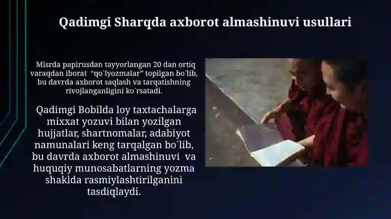 Qadimgi Sharq va G'arbda Savodxonlik 3