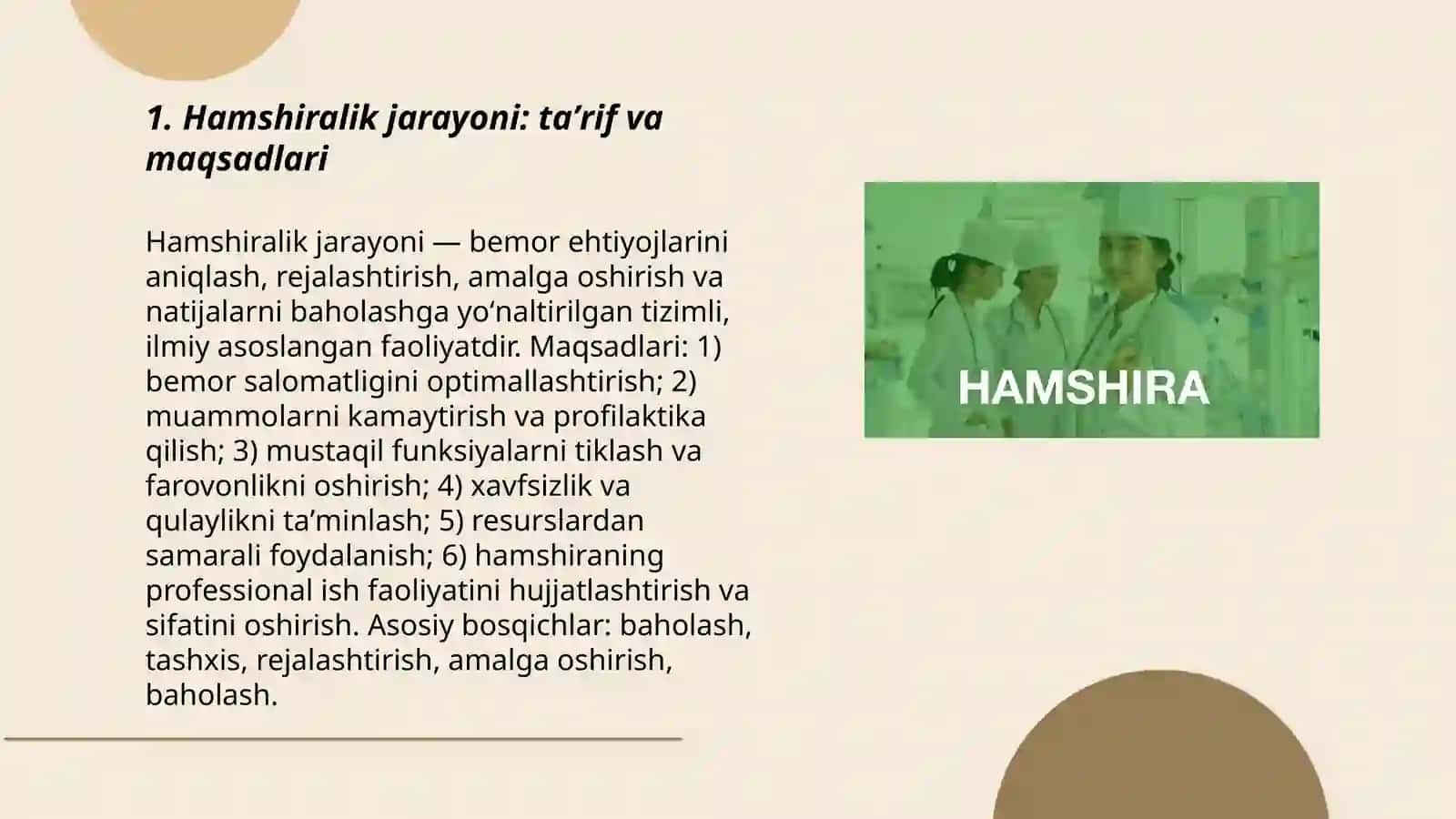 Hamshiralik jarayoni 3
