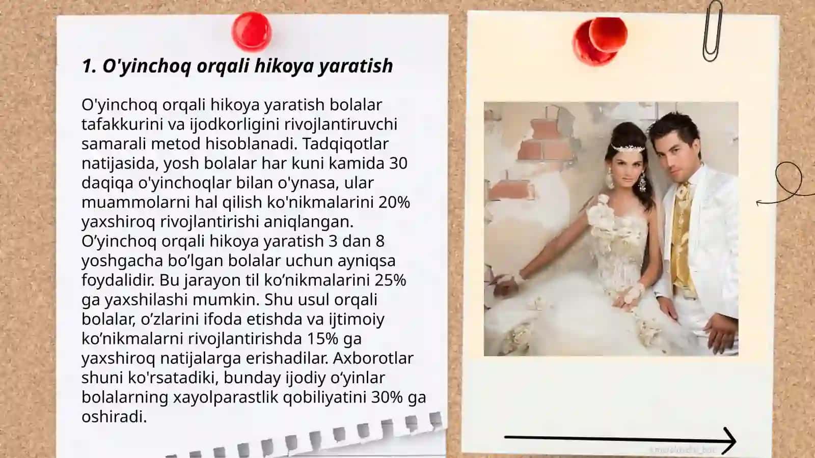 O'yinchoq va predmetlarga qarab hikoya qilishga o'rgatish 3