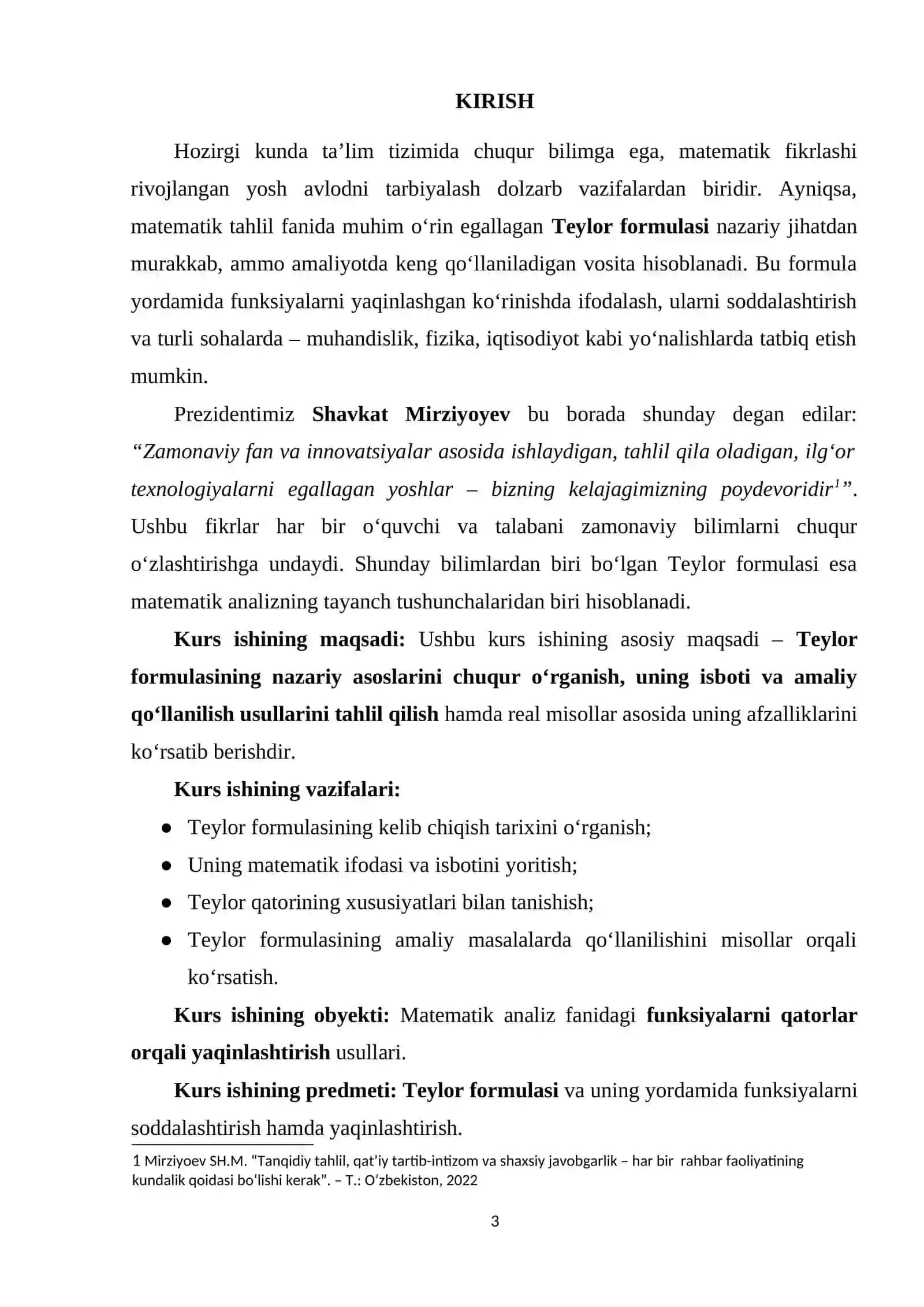 TAYLOR FORMULASINING NAZARIY ASOSLARI VA AMALIY QO‘LLANILISHI 3