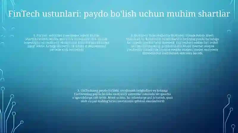 Moliyaviy Tehnologiyalar Mohiyati: Yuzaga Kelish Shart-Sharoitlari Va Rivojlanish Istiqbollari 3
