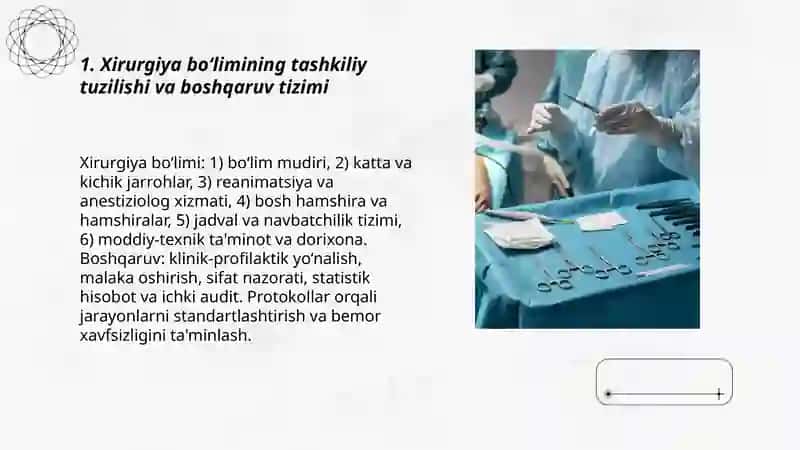 Xirurgiya bolimining tuzilishi va ish rejasi 3