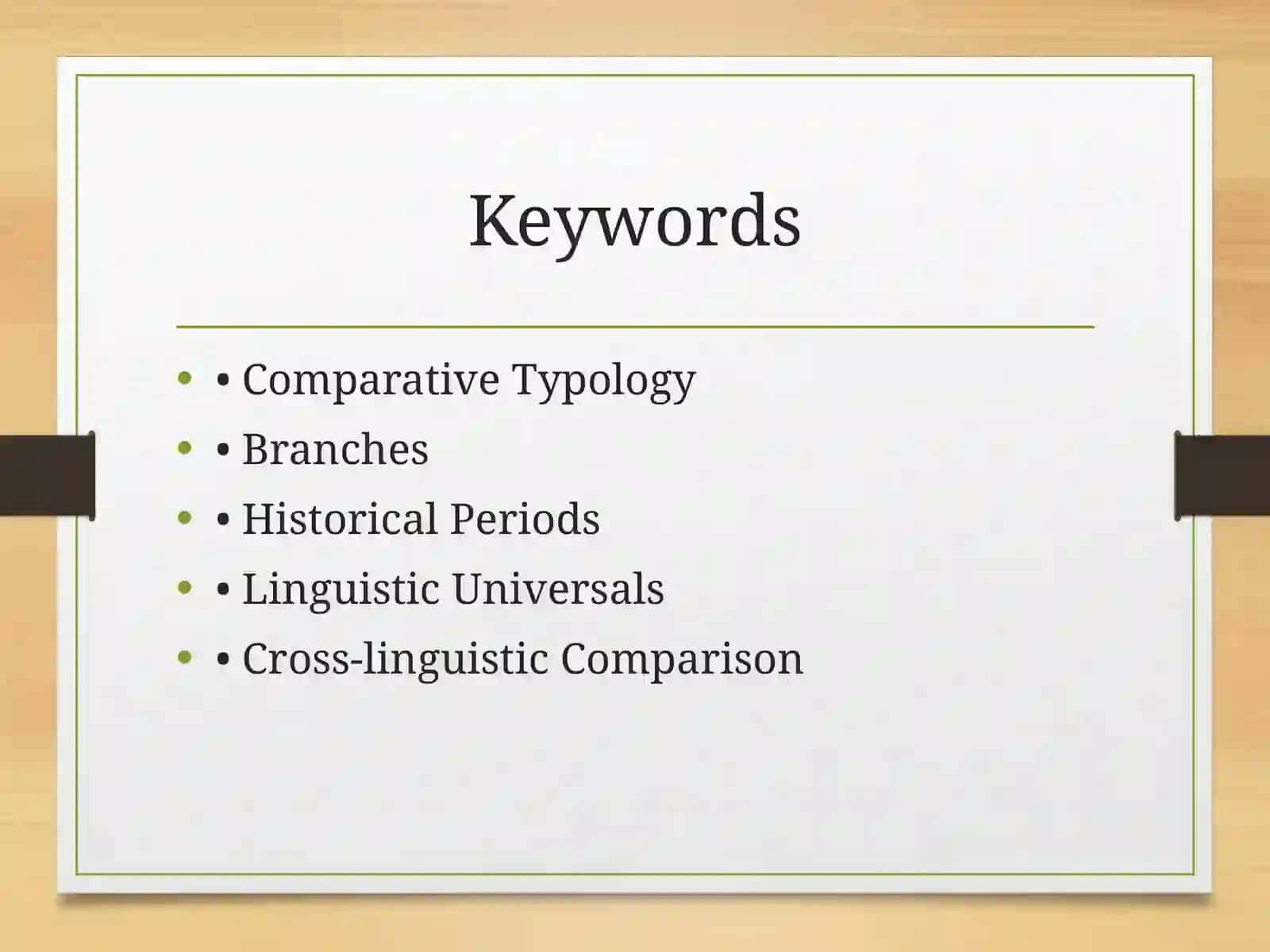 The Introduction to Comparative Typology and its Branches 3