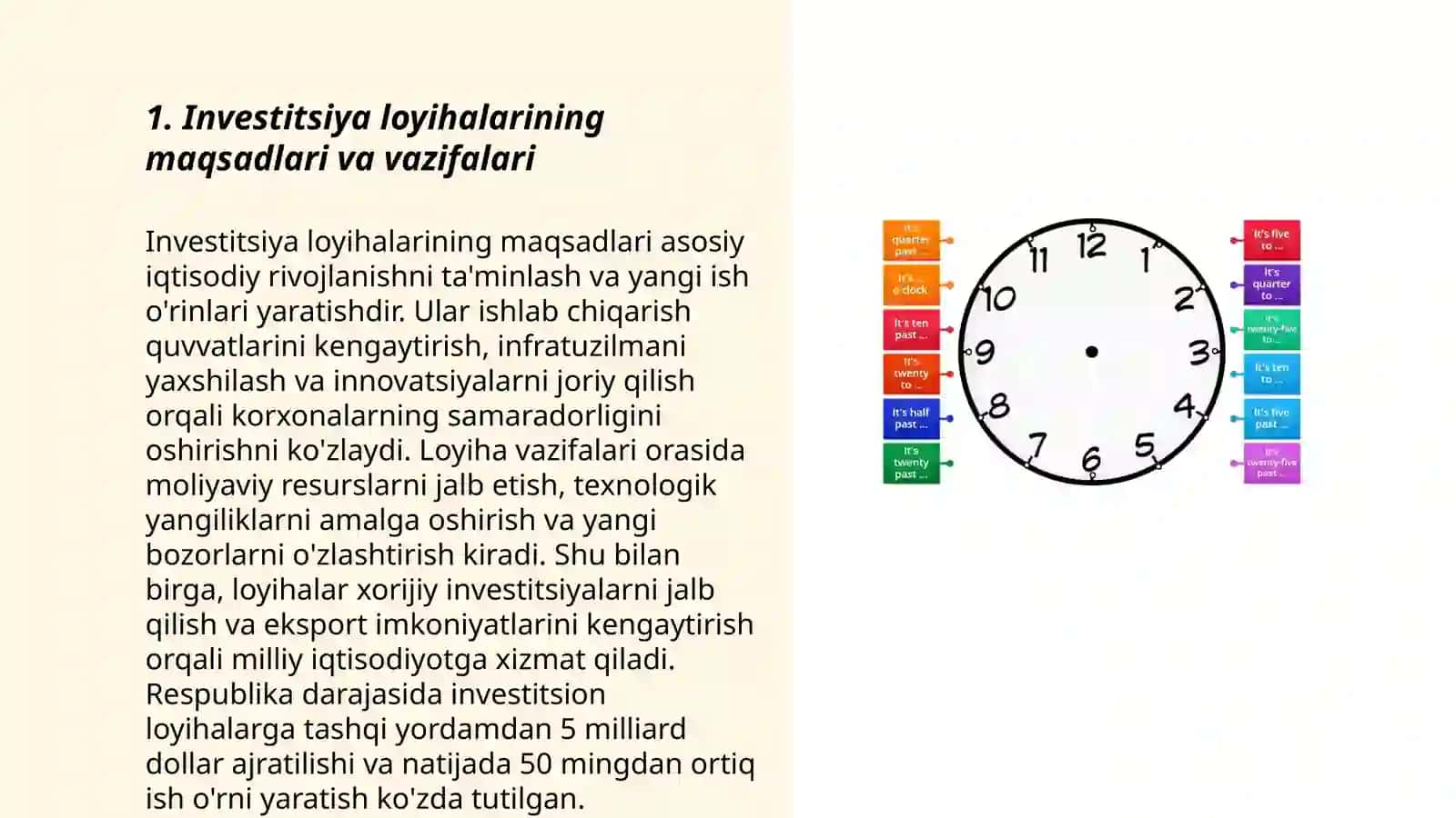 Investitsiya loyihalarining maqsadlari va vazifalari 3