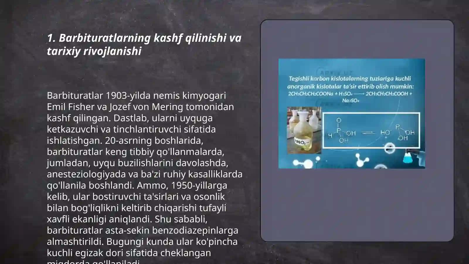 Barbitur kislota va uning asosida olingan dori vositalari 3