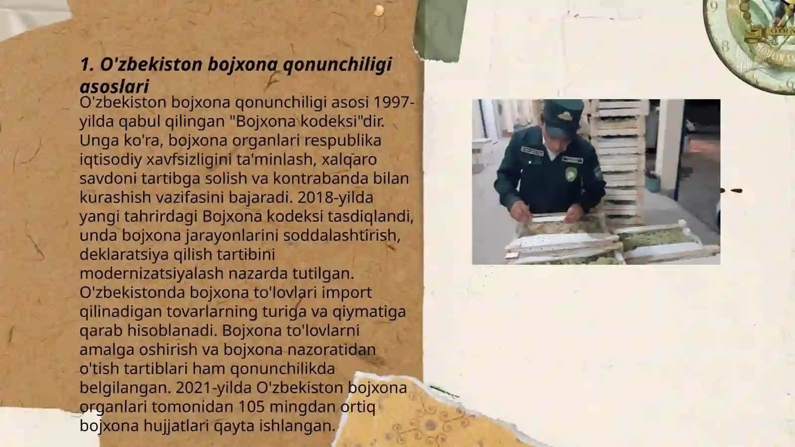 O'zbekiston bojxona qonunchiligi asoslari 3