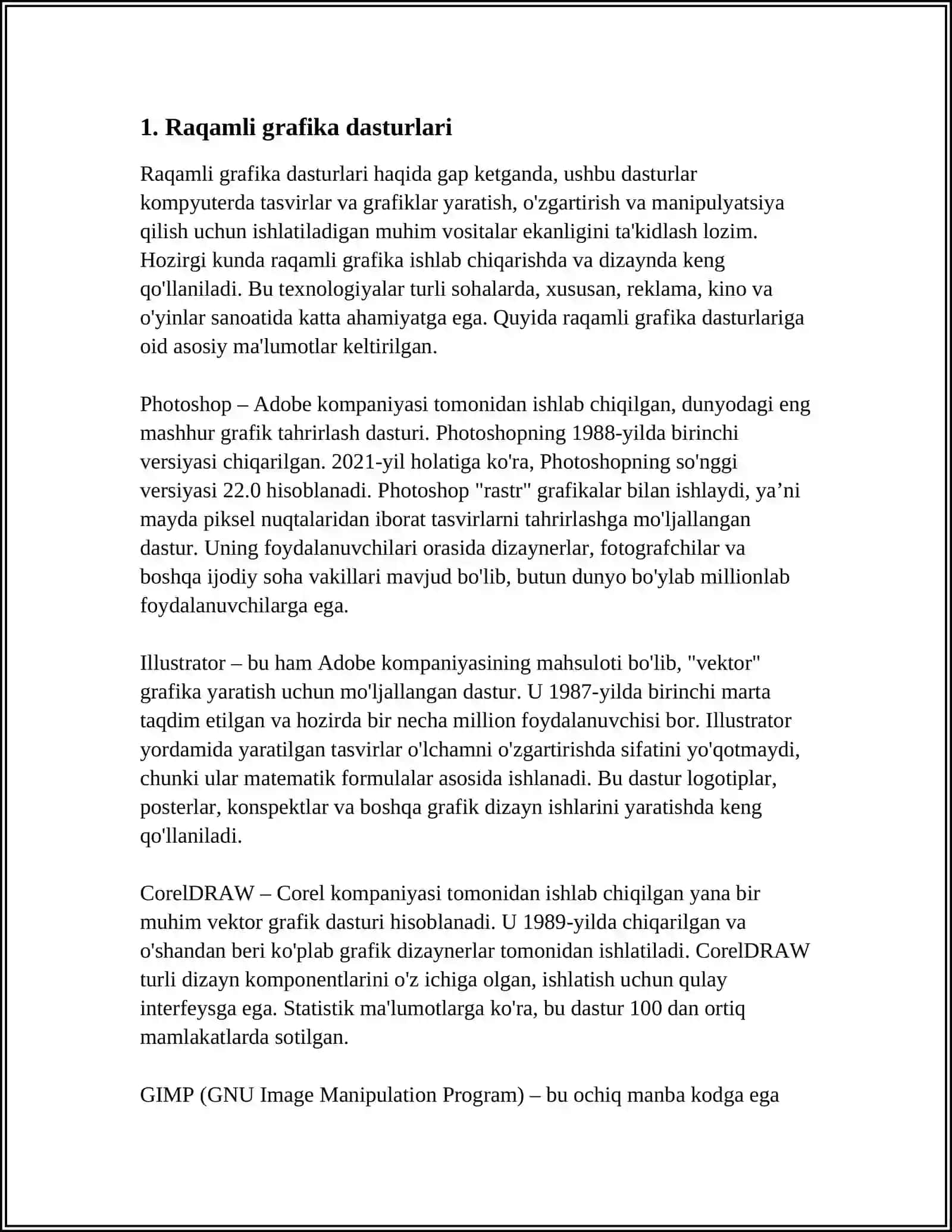 MULTIMEDIYA MAXSULOTLARINI YARATISH DASTURI 3