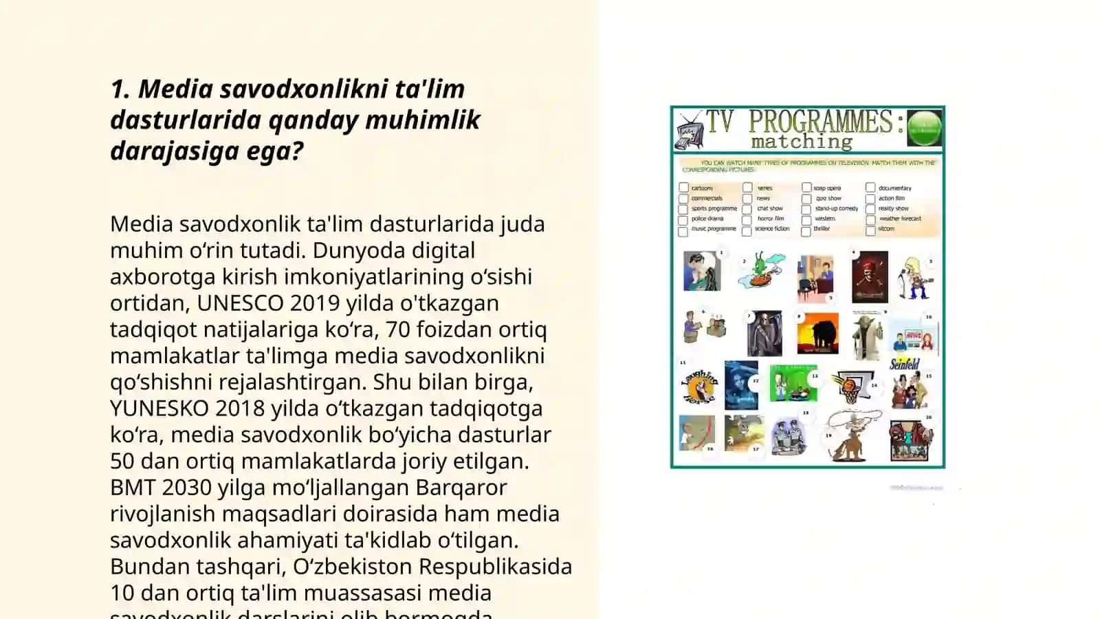 Media savodxonlikni ta'lim dasturlariga qanday kiritish mumkin 3