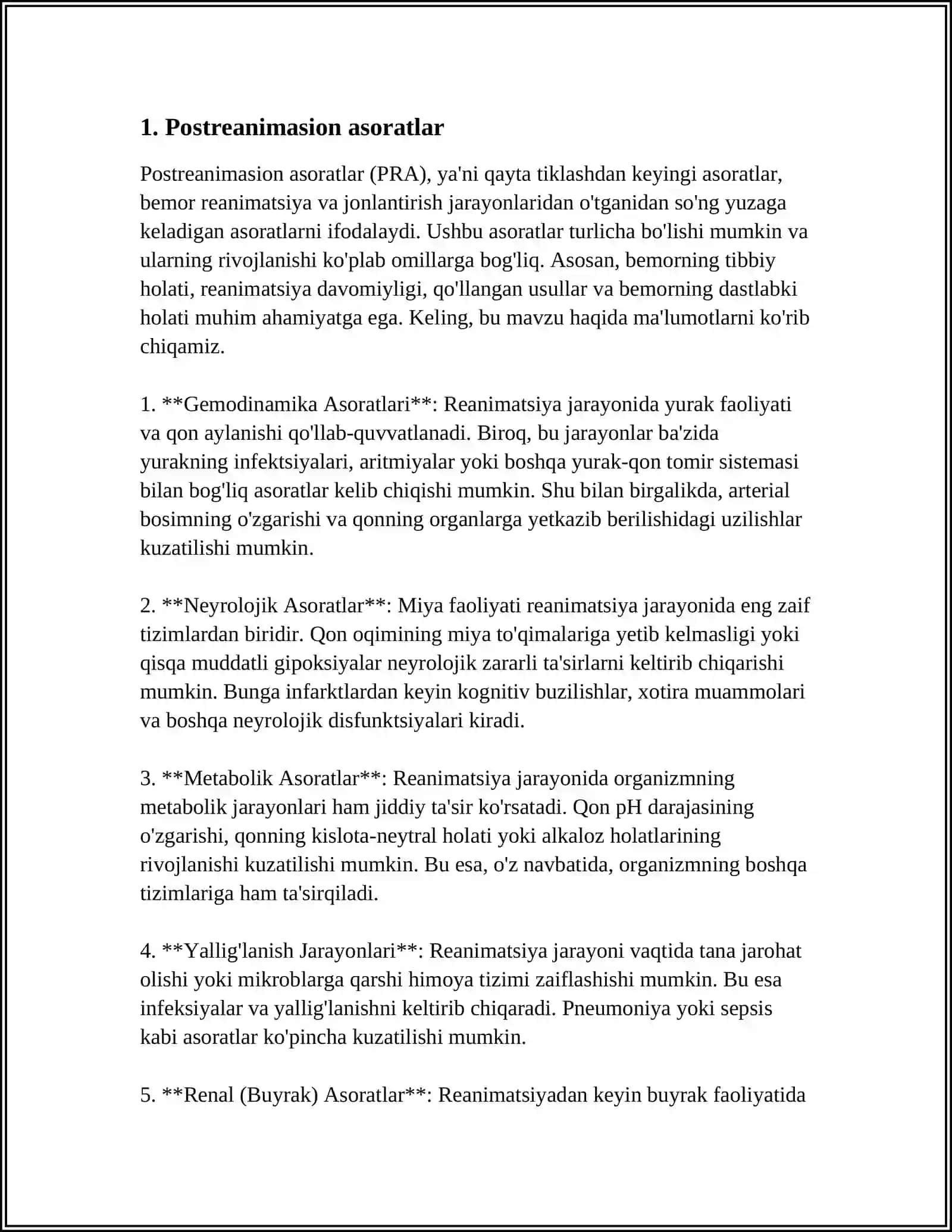 POSTREANIMATSION KASALLIK 3