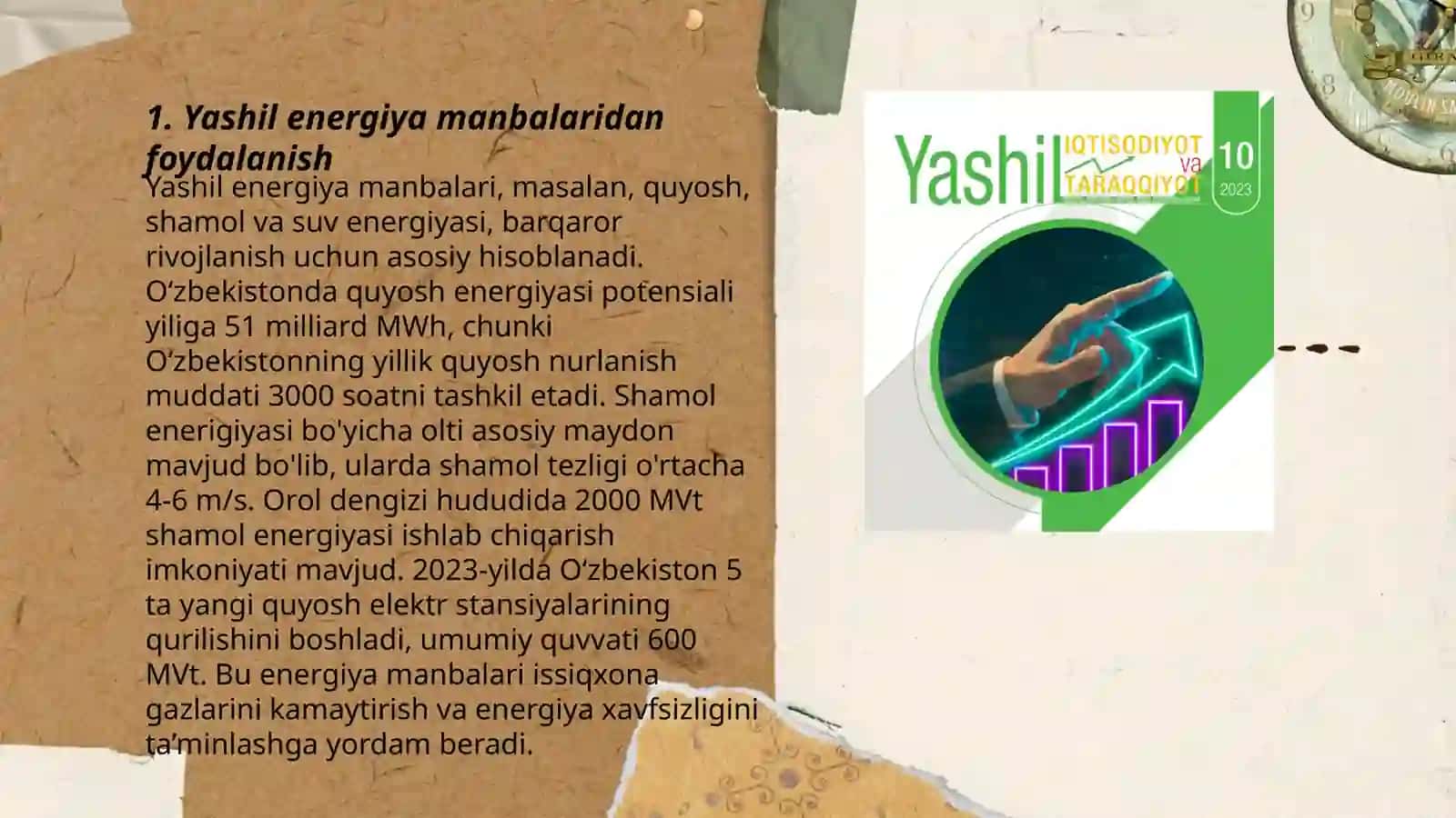 Yashil energiya manbalaridan foydalanish 3