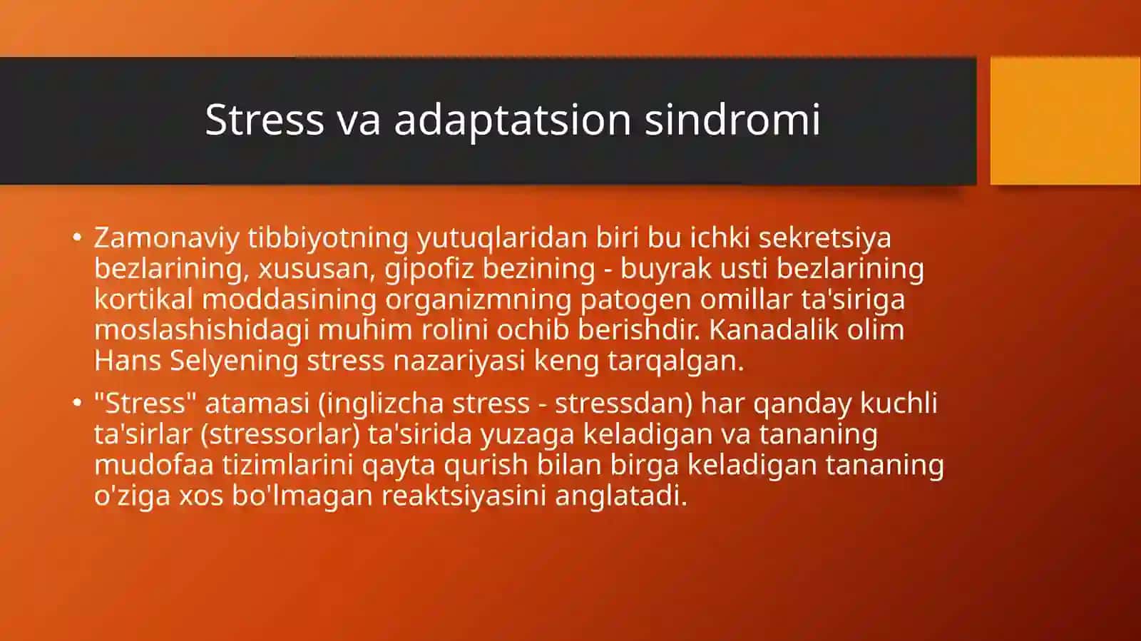 Stress va adaptatsion sindrom 3