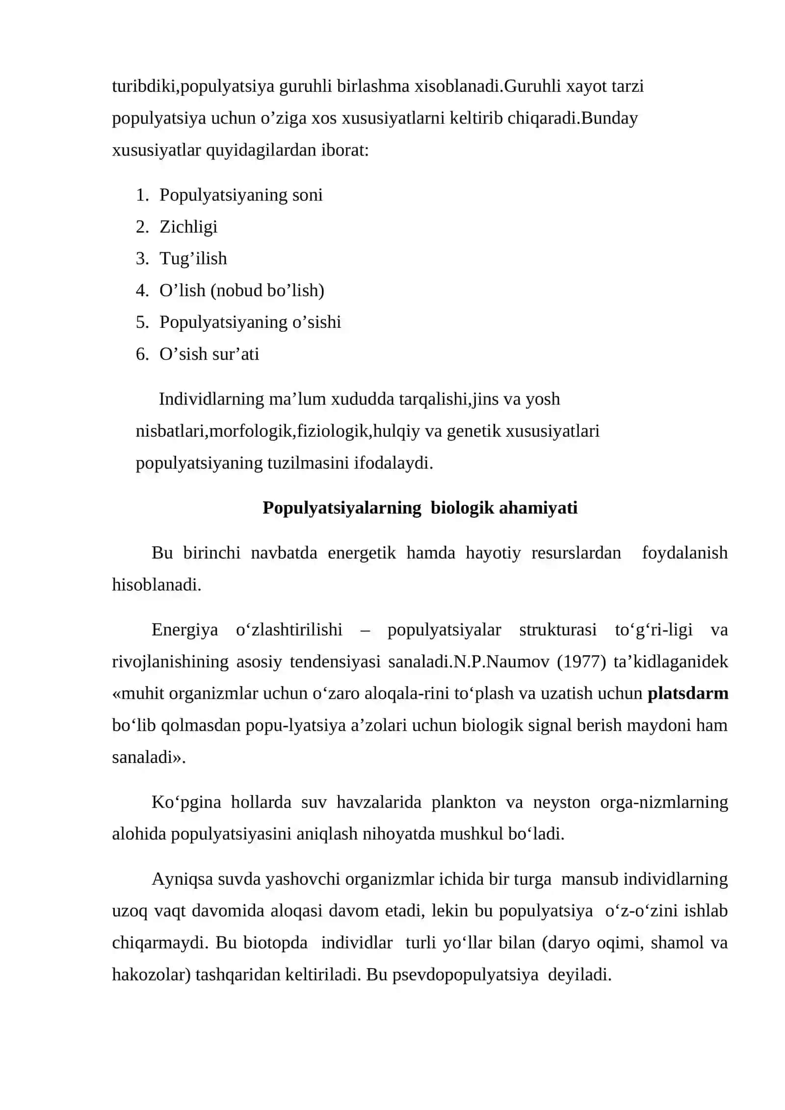 Hayvonlar populyatsiyalarining xulqiy tuzilmasi va ularning populyatsiyalarining ahamiyati 3