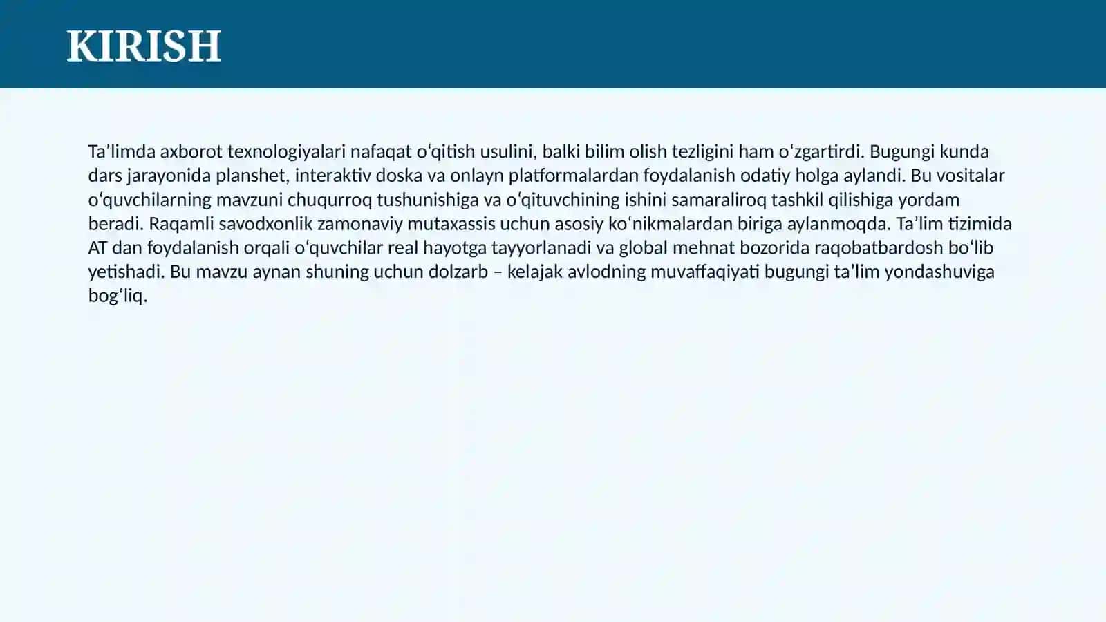 TA’LIMDA AXBOROT TEXNOLOGIYASI 3