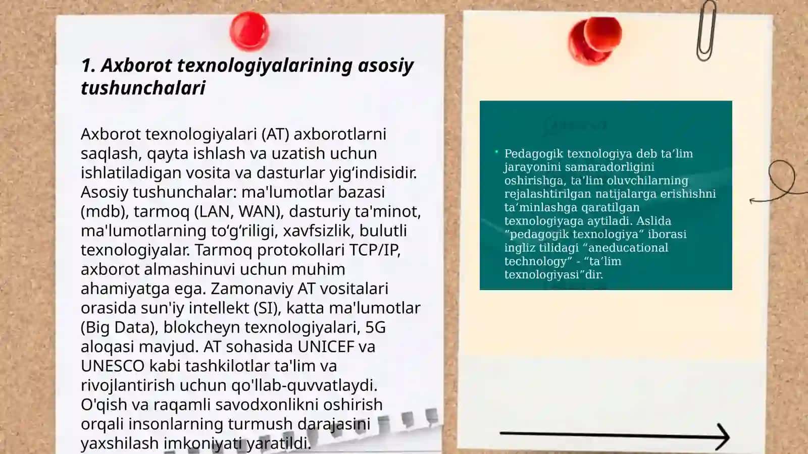 Axborot texnologiyalarini kasbiy faoliyatda qoʻllash(ECTS) 3