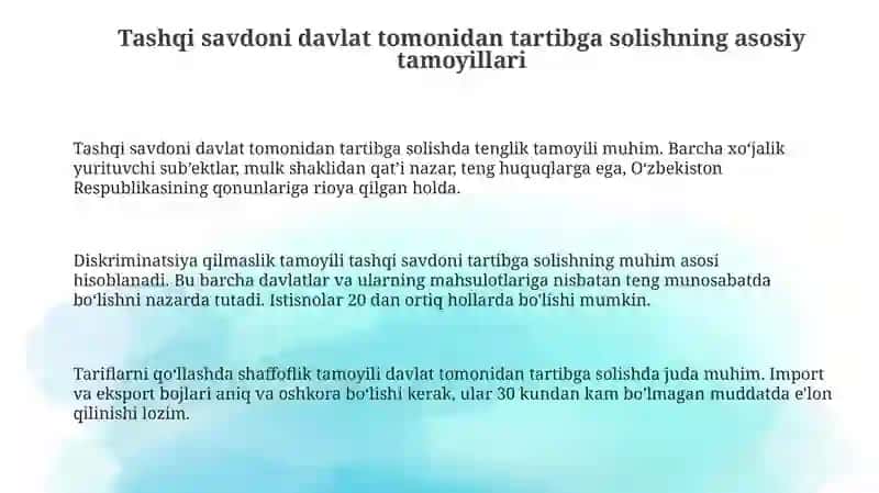 Tashqisavdonidavlattomonidantartibgasolish 3