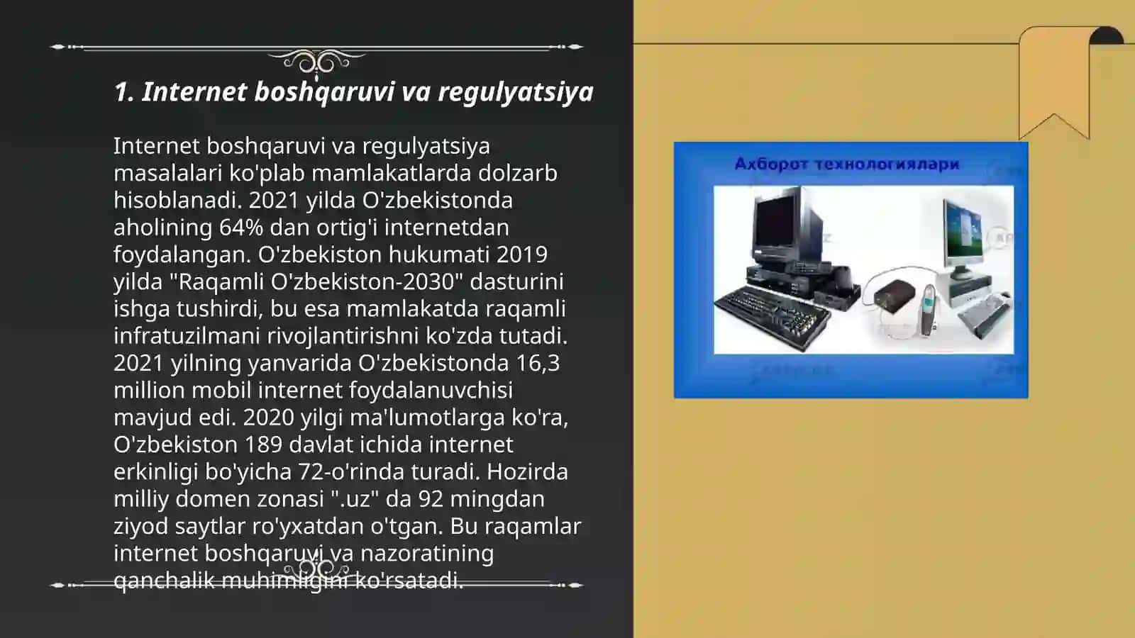 Internet texnologiyalari siyosiy tizimning bir qismi sifatida 3