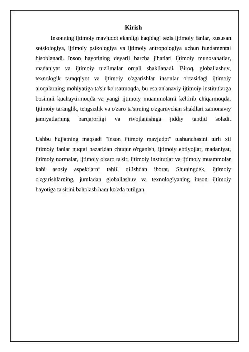 Odam ijtimoiy mavjudot ekanligi 3