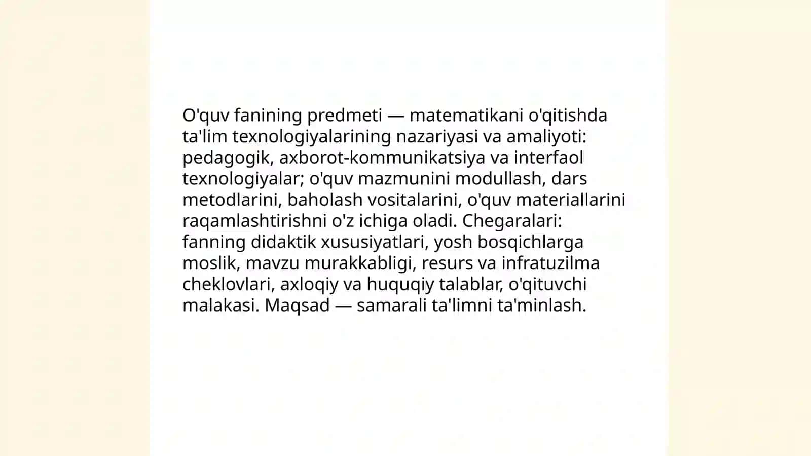 Matematikani o'qitishda ta'lim texnologiyalari 3